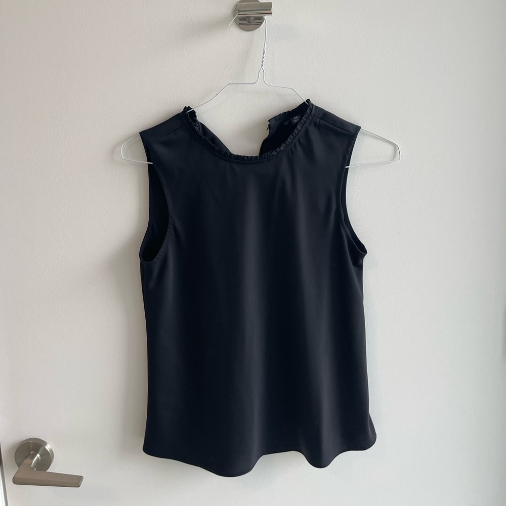 J Crew Black Sleeveless Blouse